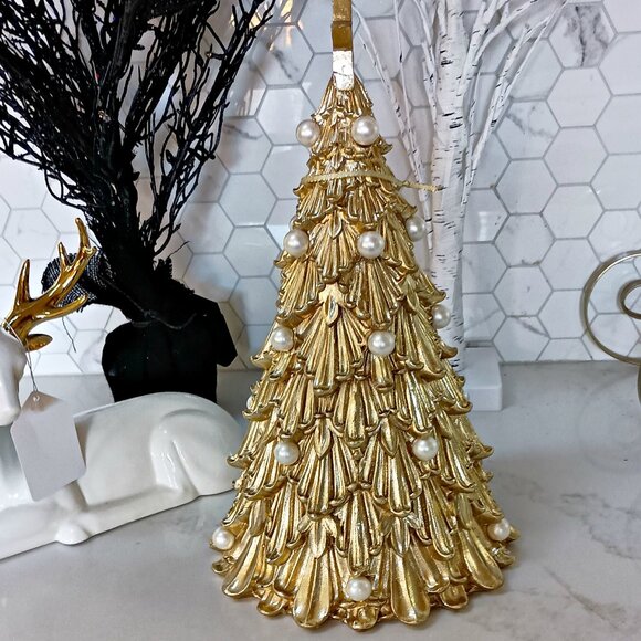 NEW! EXQUISITE PEARL EMBELLISHED 15" TREE DECOR OH MY - Picture 2 of 6